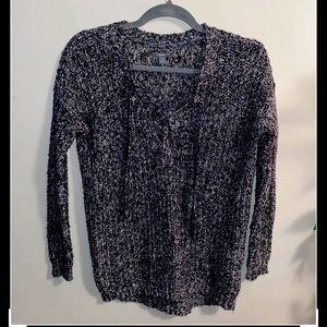 aerie lace up sweater